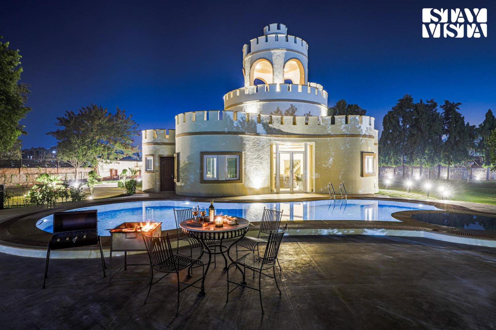 Stayvista'S Mystic Castle With Terrace, Swimming Pool, Lawn With Gazebo Jaipur Eksteriør bilde