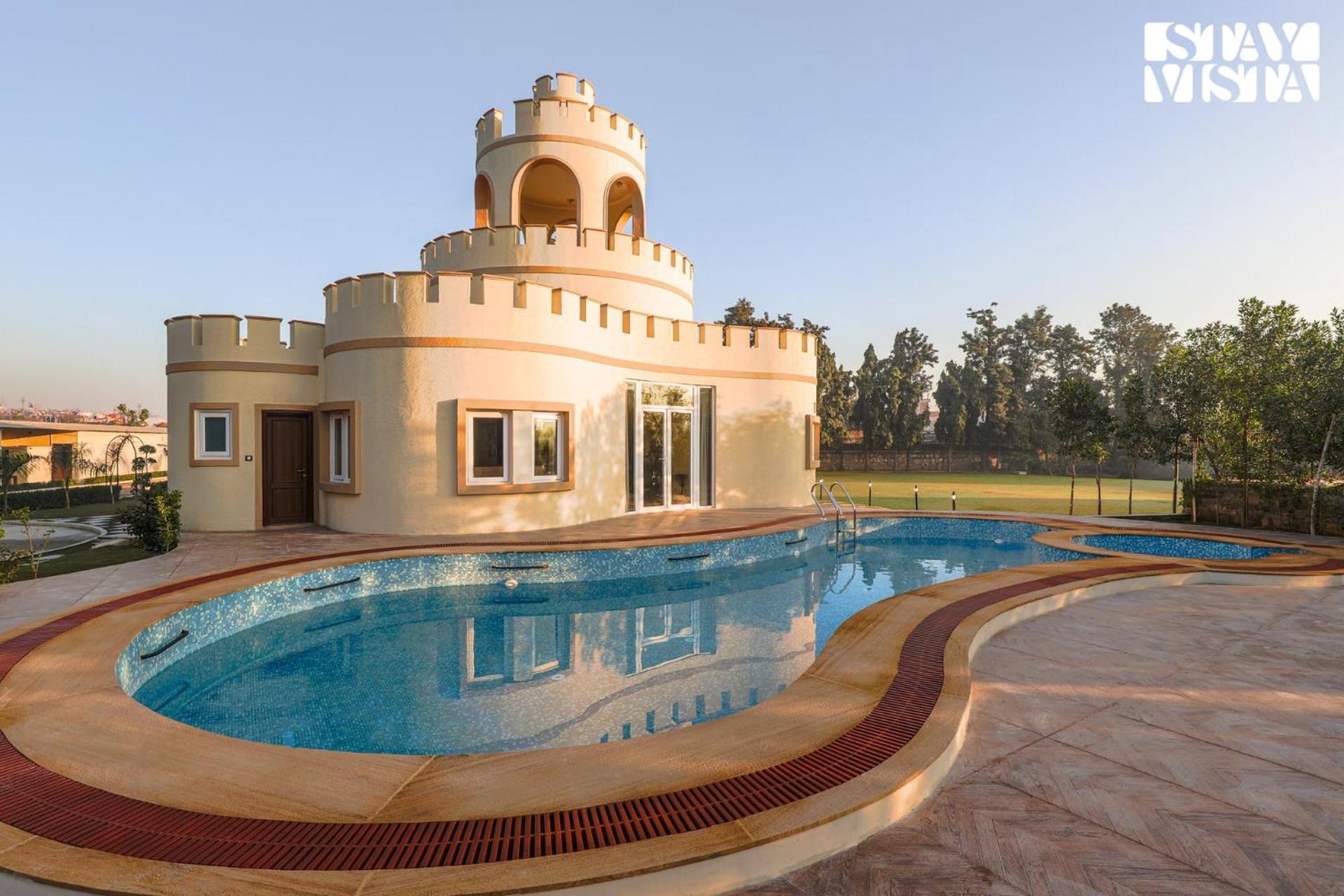 Stayvista'S Mystic Castle With Terrace, Swimming Pool, Lawn With Gazebo Jaipur Eksteriør bilde